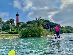 Paddle board to jupiter light house